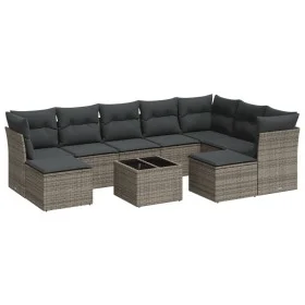 Set de sofás de jardín 10 pzas con cojines ratán sintético gris de , Conjuntos de jardín - Ref: Foro24-3250419, Precio: 572,5...
