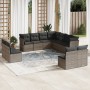 Set de sofás de jardín 11 pzas y cojines ratán sintético gris de , Conjuntos de jardín - Ref: Foro24-3249659, Precio: 624,26 ...