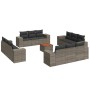 Set sofás de jardín con cojines 13 piezas ratán sintético gris de , Conjuntos de jardín - Ref: Foro24-3257712, Precio: 943,95...