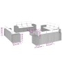 Set sofás de jardín con cojines 13 piezas ratán sintético gris de , Conjuntos de jardín - Ref: Foro24-3257712, Precio: 943,95...