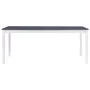 Mesa de comedor de madera de pino blanco y gris 180x90x73 cm de vidaXL, Mesas de cocina y de comedor - Ref: Foro24-283406, Pr...