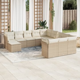 Set de sofás de jardín 12 pzas y cojines ratán sintético marrón de , Conjuntos de jardín - Ref: Foro24-3250467, Precio: 848,4...