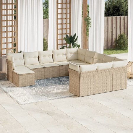 Set de sofás de jardín 12 pzas y cojines ratán sintético marrón de , Conjuntos de jardín - Ref: Foro24-3250467, Precio: 848,4...