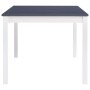Mesa de comedor de madera de pino blanco y gris 180x90x73 cm de vidaXL, Mesas de cocina y de comedor - Ref: Foro24-283406, Pr...