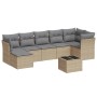 Juego de sofás de jardín con cojines beige 8 pzas ratán PE de , Conjuntos de jardín - Ref: Foro24-3249818, Precio: 493,08 €, ...