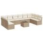 Set de sofás de jardín 11pzas con cojines ratán sintético beige de , Conjuntos de jardín - Ref: Foro24-3249937, Precio: 713,6...