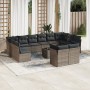 Set sofás de jardín con cojines 13 piezas ratán sintético gris de , Conjuntos de jardín - Ref: Foro24-3250279, Precio: 809,50...