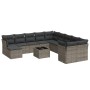 Set de sofás de jardín 12 pzas con cojines ratán sintético gris de , Conjuntos de jardín - Ref: Foro24-3250459, Precio: 720,8...