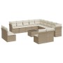 Set sofás de jardín 14 pzas con cojines ratán sintético beige de , Conjuntos de jardín - Ref: Foro24-3250337, Precio: 930,85 ...