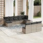 Set de sofás de jardín 10 pzas con cojines ratán sintético gris de , Conjuntos de jardín - Ref: Foro24-3250129, Precio: 537,0...
