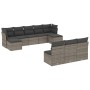 Set de sofás de jardín 10 pzas con cojines ratán sintético gris de , Conjuntos de jardín - Ref: Foro24-3250129, Precio: 537,0...
