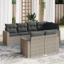 Set de sofás de jardín 7 piezas con cojines ratán PE gris de , Sofás modulares de exterior - Ref: Foro24-3251547, Precio: 493...