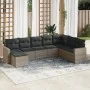 8-piece garden sofa set and gray synthetic rattan cushions by , Modular outdoor sofas - Ref: Foro24-3251697, Price: 490,95 €,...