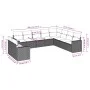 10-piece garden sofa set with gray synthetic rattan cushions by , Modular outdoor sofas - Ref: Foro24-3251507, Price: 650,39 ...
