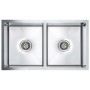 Fregadero de cocina hecho a mano acero inoxidable de vidaXL, Fregaderos - Ref: Foro24-145079, Precio: 109,28 €, Descuento: %