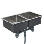 Fregadero de cocina hecho a mano acero inoxidable de vidaXL, Fregaderos - Ref: Foro24-145079, Precio: 109,28 €, Descuento: %