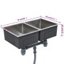 Fregadero de cocina hecho a mano acero inoxidable de vidaXL, Fregaderos - Ref: Foro24-145079, Precio: 109,28 €, Descuento: %