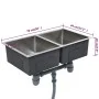 Fregadero de cocina hecho a mano acero inoxidable de vidaXL, Fregaderos - Ref: Foro24-145079, Precio: 118,50 €, Descuento: %