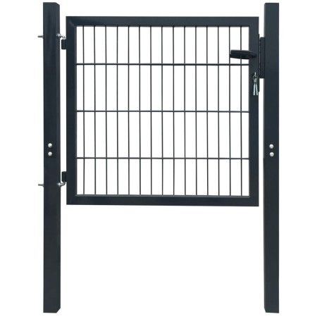 Cancela de valla 2D individual gris antracita 106x130 cm de , Puertas de jardín - Ref: Foro24-141740, Precio: 173,01 €, Descu...