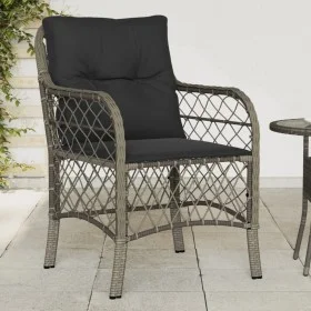 Sillones de jardín con cojines 2 uds ratán sintético gris de , Sillas de jardín - Ref: Foro24-365155, Precio: 186,99 €, Descu...