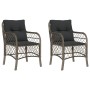 Sillones de jardín con cojines 2 uds ratán sintético gris de , Sillas de jardín - Ref: Foro24-365155, Precio: 173,95 €, Descu...
