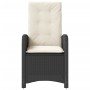 Sillón reclinable de jardín con cojines ratán sintético negro de , Sillas de jardín - Ref: Foro24-365160, Precio: 109,07 €, D...