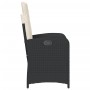 Sillón reclinable de jardín con cojines ratán sintético negro de , Sillas de jardín - Ref: Foro24-365160, Precio: 109,07 €, D...