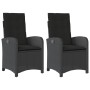 Sillones reclinable jardín cojines 2 uds ratán sintético negro de , Sillas de jardín - Ref: Foro24-365169, Precio: 213,55 €, ...