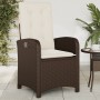 Sillón reclinable de jardín con cojines ratán sintético marrón de , Sillas de jardín - Ref: Foro24-365162, Precio: 113,81 €, ...