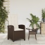 Sillón reclinable de jardín con cojines ratán sintético marrón de , Sillas de jardín - Ref: Foro24-365162, Precio: 113,81 €, ...