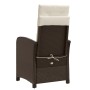Sillón reclinable de jardín con cojines ratán sintético marrón de , Sillas de jardín - Ref: Foro24-365162, Precio: 113,81 €, ...