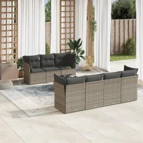 Set de sofás de jardín 8 pzas y cojines ratán sintético gris de , Conjuntos de jardín - Ref: Foro24-3249119, Precio: 490,12 €...