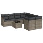 Set de muebles de jardín 9 pzas y cojines ratán sintético gris de , Conjuntos de jardín - Ref: Foro24-3249159, Precio: 548,12...