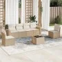 7-piece garden sofa set and beige synthetic rattan cushions by , Modular outdoor sofas - Ref: Foro24-3251155, Price: 457,62 €...