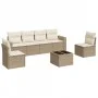 7-piece garden sofa set and beige synthetic rattan cushions by , Modular outdoor sofas - Ref: Foro24-3251155, Price: 457,62 €...