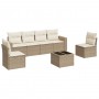 Set sofás de jardín 7 piezas y cojines ratán sintético beige de , Sofás modulares de exterior - Ref: Foro24-3251155, Precio: ...
