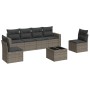 Set de sofás de jardín 7 piezas con cojines ratán PE gris de , Sofás modulares de exterior - Ref: Foro24-3251157, Precio: 405...