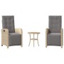 Sillas y mesita de jardín 3 piezas ratán sintético cojín beige de , Conjuntos de jardín - Ref: Foro24-365205, Precio: 303,76 ...
