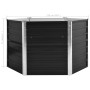 Arriate de acero galvanizado gris antracita 129x129x77 cm de vidaXL, Maceteros y jardineras - Ref: Foro24-45734, Precio: 55,1...