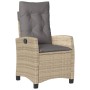 Sillón reclinable de jardín con cojines ratán PE beige mixto de , Sillas de jardín - Ref: Foro24-365213, Precio: 127,03 €, De...