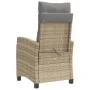 Sillón reclinable de jardín con cojines ratán PE beige mixto de , Sillas de jardín - Ref: Foro24-365213, Precio: 152,71 €, De...
