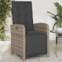 Sillones reclinables jardín con reposapiés 2 uds ratán PE gris de , Sillas de jardín - Ref: Foro24-365195, Precio: 244,66 €, ...