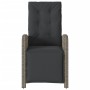 Sillones reclinables jardín con reposapiés 2 uds ratán PE gris de , Sillas de jardín - Ref: Foro24-365195, Precio: 244,66 €, ...