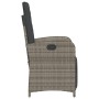 Sillones reclinables jardín con reposapiés 2 uds ratán PE gris de , Sillas de jardín - Ref: Foro24-365195, Precio: 244,66 €, ...