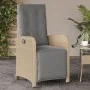 Sillón reclinable jardín reposapiés 2 uds ratán PE beige mezcla de , Sillas de jardín - Ref: Foro24-365197, Precio: 303,40 €,...