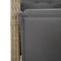 Sillón reclinable jardín reposapiés 2 uds ratán PE beige mezcla de , Sillas de jardín - Ref: Foro24-365197, Precio: 260,19 €,...