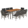 Set comedor jardín 9 pzas y cojines ratán sintético gris de , Conjuntos de jardín - Ref: Foro24-3212053, Precio: 848,77 €, De...