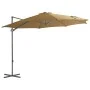 Sombrilla de jardín con base portátil gris taupe de vidaXL, Sombrillas - Ref: Foro24-276342, Precio: 169,30 €, Descuento: %