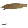 Sombrilla de jardín con base portátil gris taupe de vidaXL, Sombrillas - Ref: Foro24-276342, Precio: 169,30 €, Descuento: %