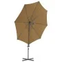 Sombrilla de jardín con base portátil gris taupe de vidaXL, Sombrillas - Ref: Foro24-276342, Precio: 169,30 €, Descuento: %